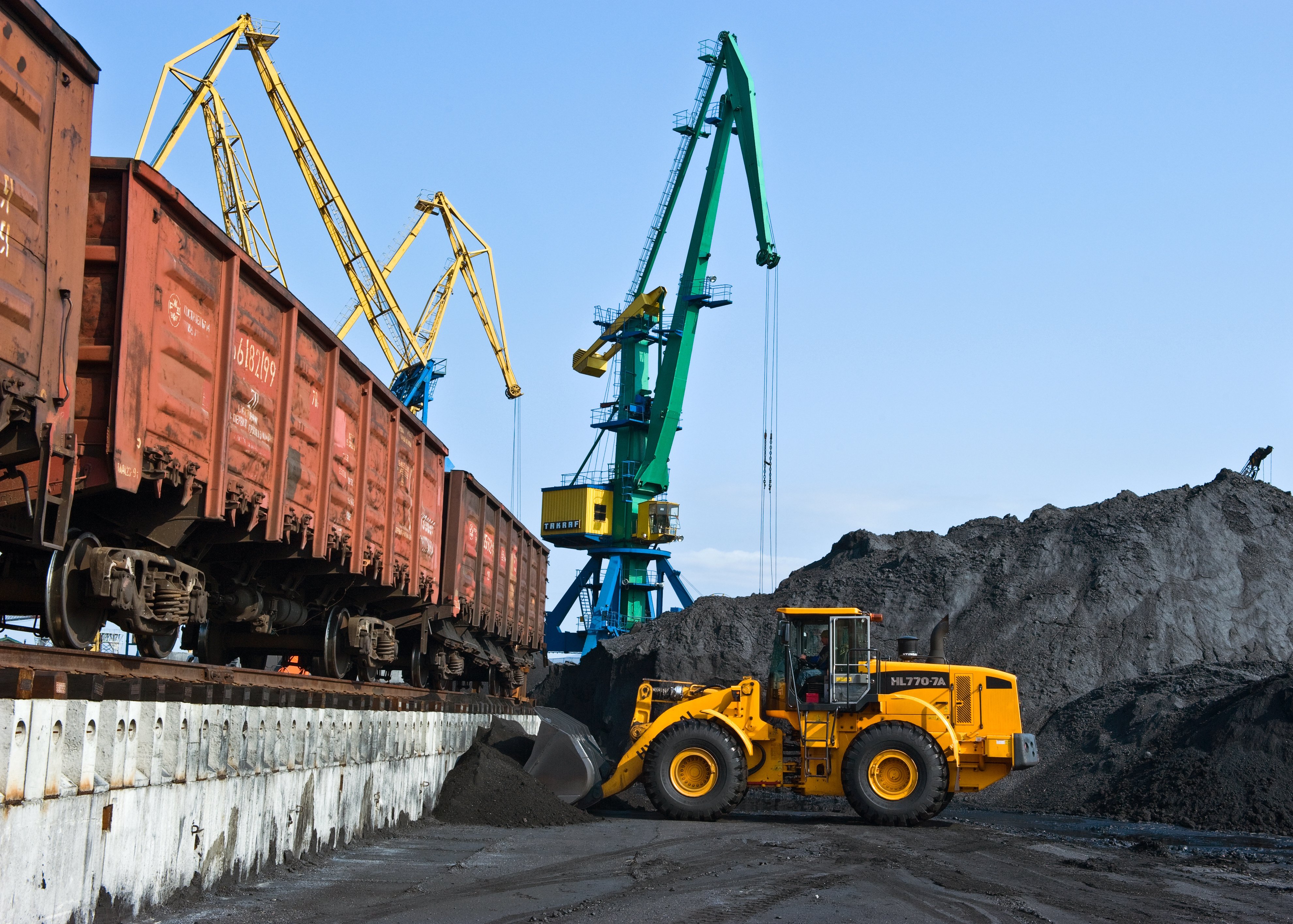 Unloading Coal at the Port Adobe